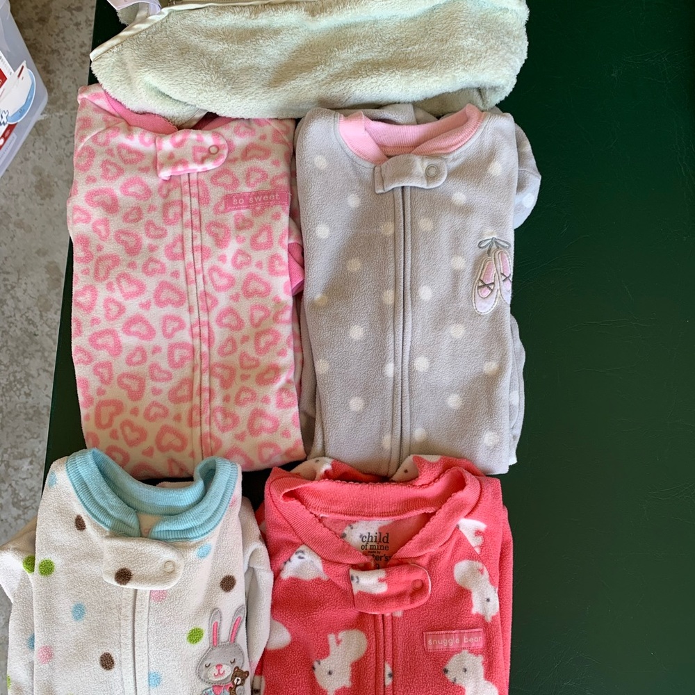 Lot of infant sleeper bags